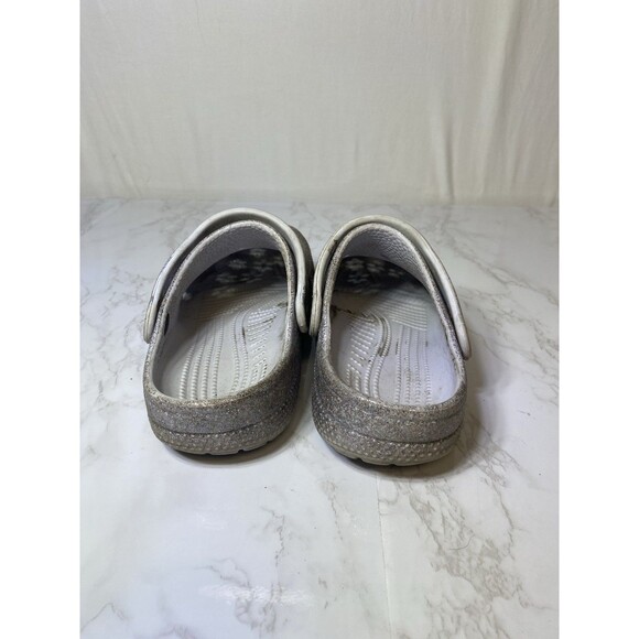 Crocs Classic Glitter Clog Multicolor Silver Kids Size J2 - Picture 3 of 6